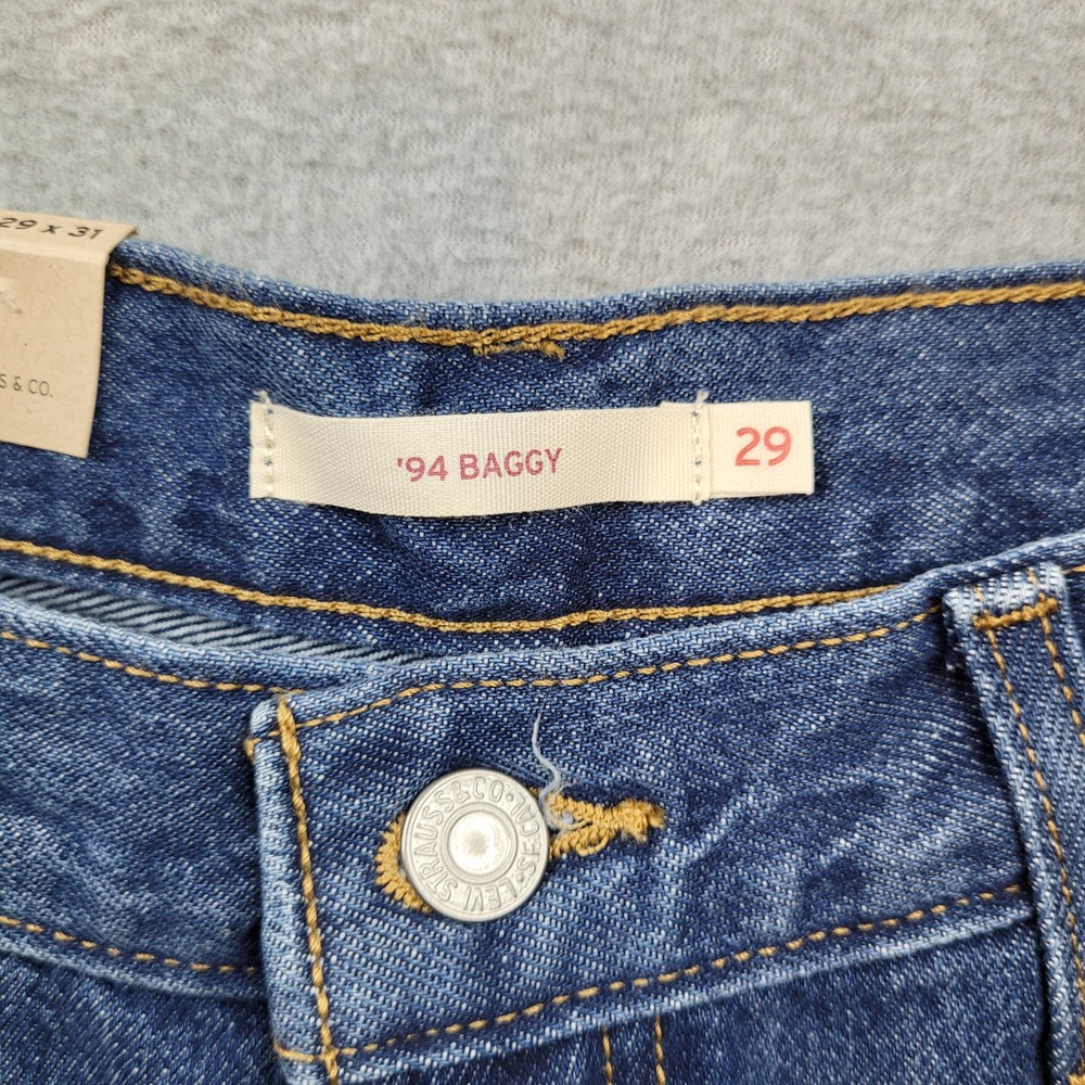 Levi's '94 Baggy Jeans Womens 29 Blue Straight Leg Mid Rise Denim Pants NWT - Picture 6 of 10